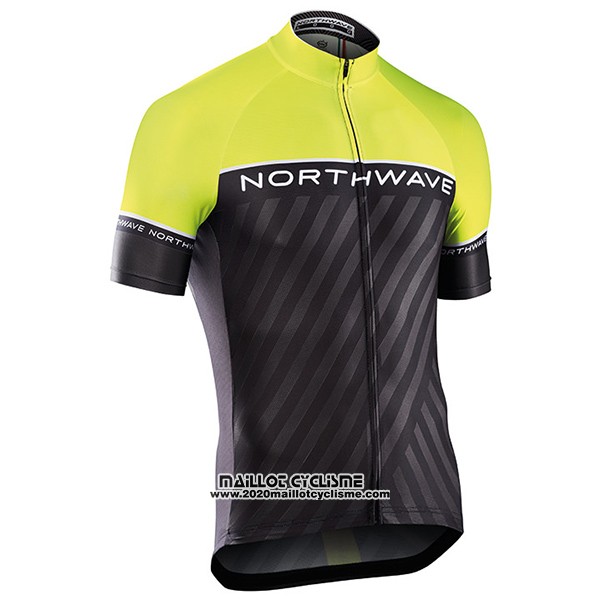 2017 Maillot Ciclismo Northwave Vert et Noir Manches Courtes et Cuissard