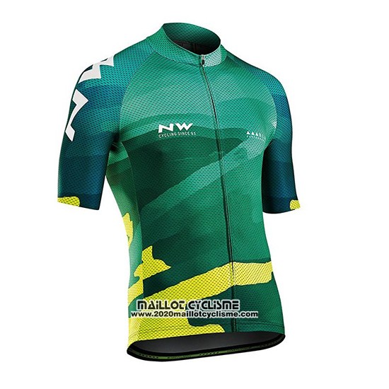 2018 Maillot Ciclismo Northwave Blade Vert Manches Courtes et Cuissard