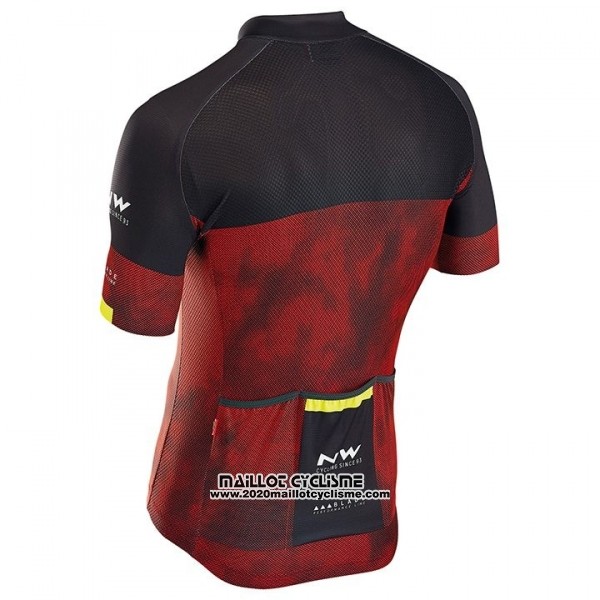 2018 Maillot Ciclismo Northwave Noir Rouge Manches Courtes et Cuissard