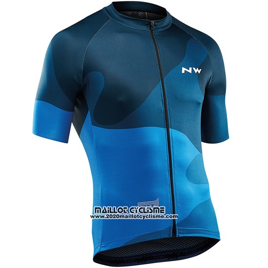 2019 Maillot Ciclismo Northwave Bleu Manches Courtes et Cuissard