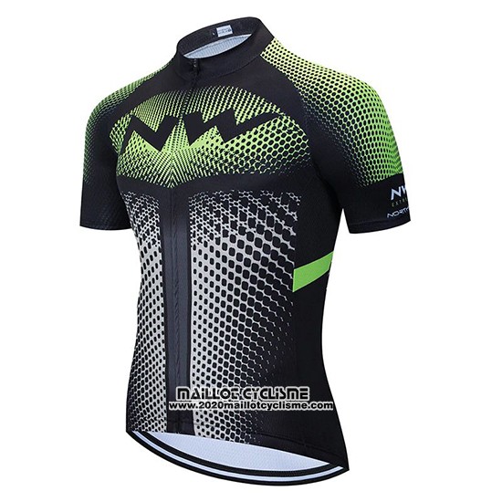 2020 Maillot Ciclismo Northwave Noir Blanc Vert Manches Courtes et Cuissard