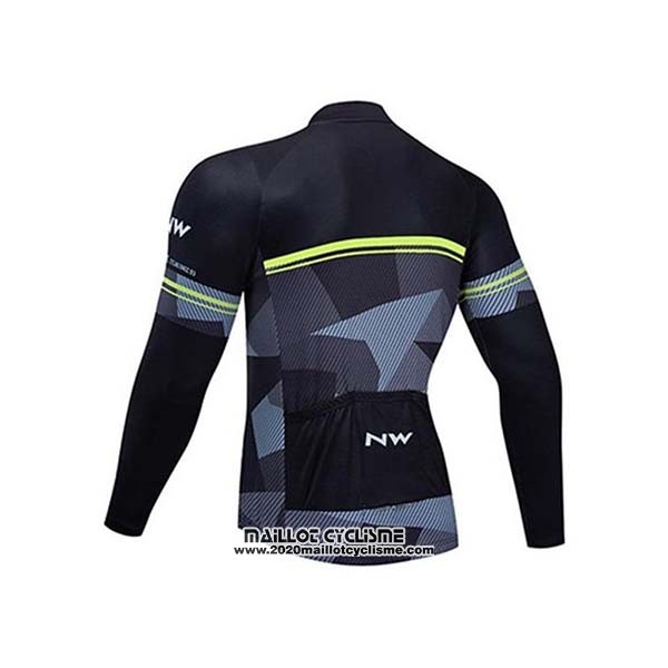 2020 Maillot Ciclismo Northwave Noir Gris Manches Longues et Cuissard