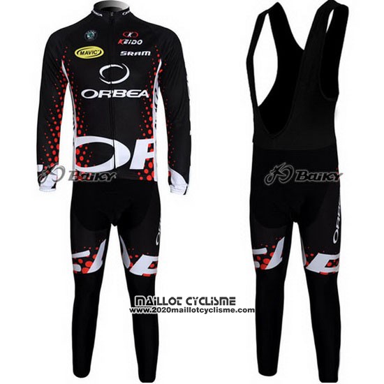 2013 Maillot Ciclismo Orbea Noir et Rouge Manches Longues et Cuissard