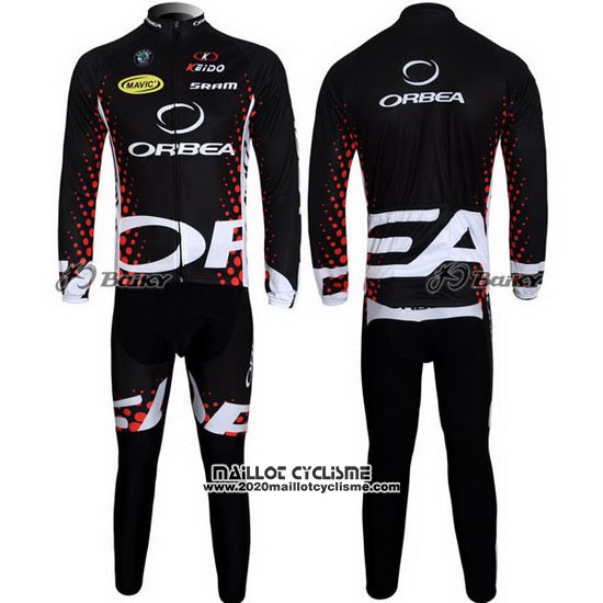 2013 Maillot Ciclismo Orbea Noir et Rouge Manches Longues et Cuissard