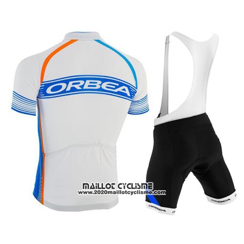 2015 Maillot Ciclismo Orbea Azur et Blanc Manches Courtes et Cuissard