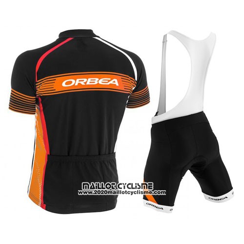 2015 Maillot Ciclismo Orbea Noir et Orange Manches Courtes et Cuissard