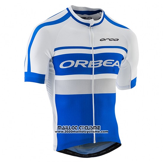 2017 Maillot Ciclismo Orbea Blanc et Bleu Manches Courtes et Cuissard