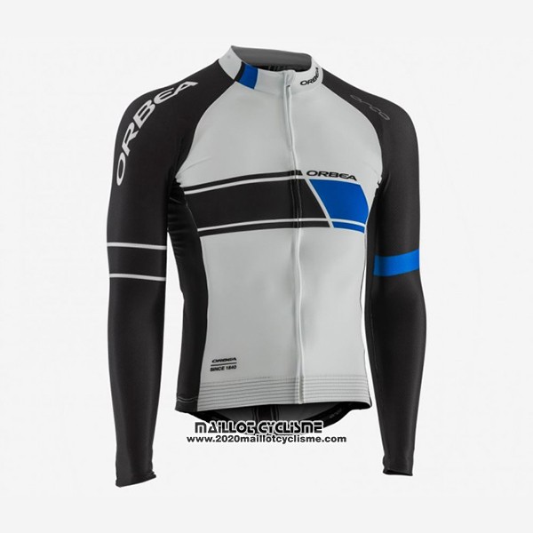2017 Maillot Ciclismo Orbea Noir et Blanc Manches Longues et Cuissard