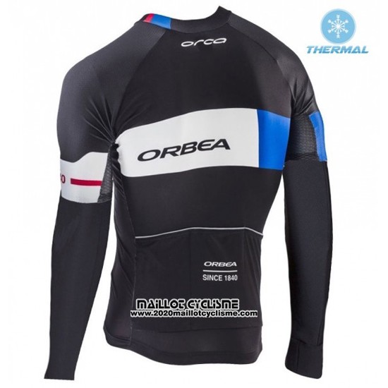 2017 Maillot Ciclismo Orbea Noir et Bleu Manches Longues et Cuissard