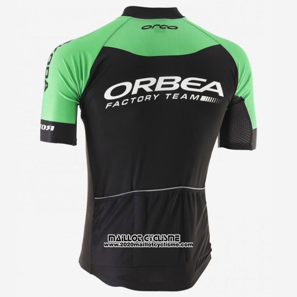 2017 Maillot Ciclismo Orbea Noir et Vert Manches Courtes et Cuissard