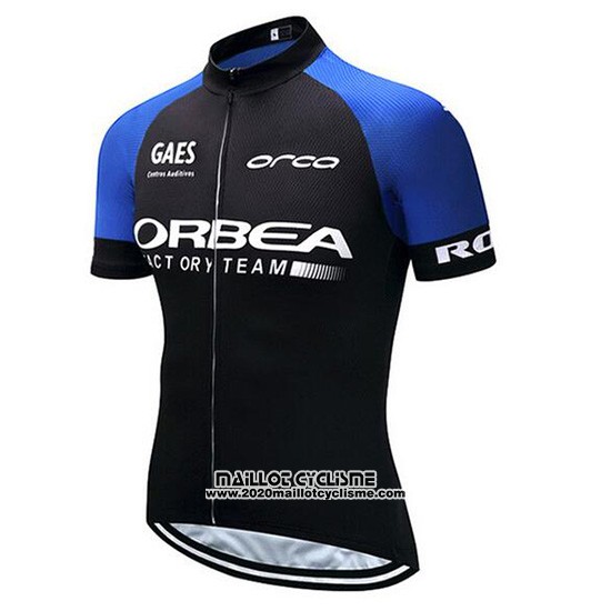 2018 Maillot Ciclismo Orbea Noir et Bleu Manches Courtes et Cuissard