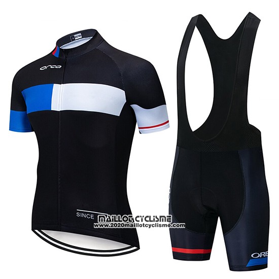2019 Maillot Ciclismo Orbea Noir Bleu Blanc Manches Courtes et Cuissard