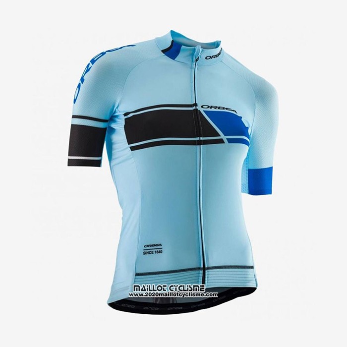 2021 Maillot Cyclisme Orbea Bleu Clair Manches Courtes et Cuissard