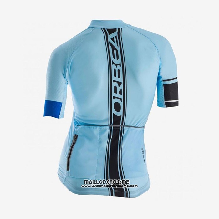 2021 Maillot Cyclisme Orbea Bleu Clair Manches Courtes et Cuissard