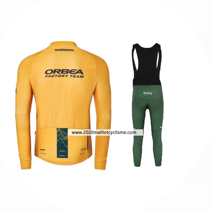 2024 Maillot Cyclisme Orbea Jaune Manches Longues Et Cuissard