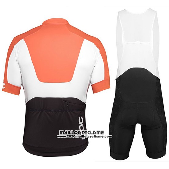 2018 Maillot Ciclismo POC Orange Blanc Noir Manches Courtes et Cuissard