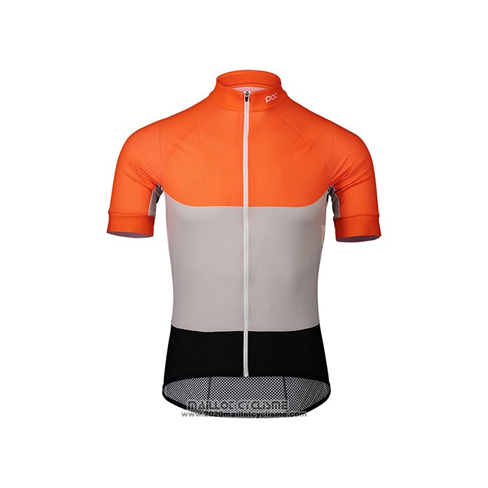 2021 Maillot Cyclisme POC Orange Manches Courtes et Cuissard