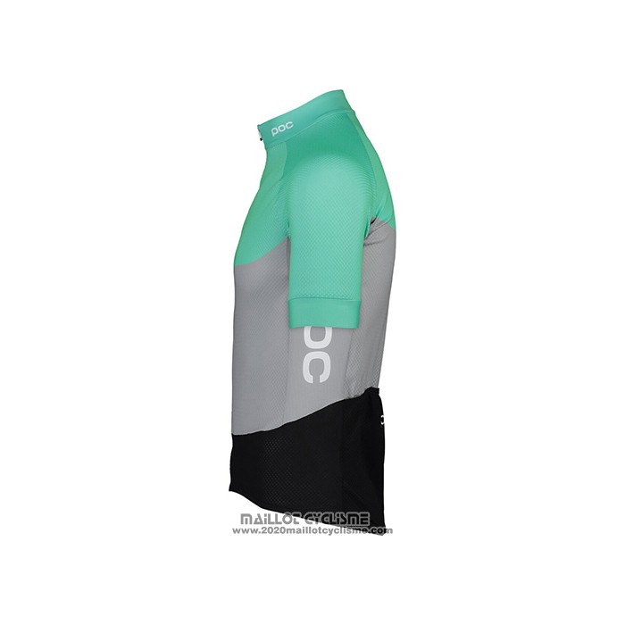 2021 Maillot Cyclisme POC Vert Manches Courtes et Cuissard