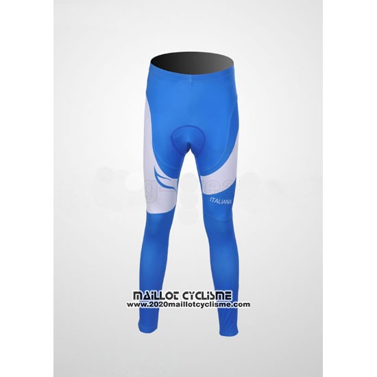 2011 Maillot Ciclismo Pinarello Azur et Blanc Manches Longues et Cuissard
