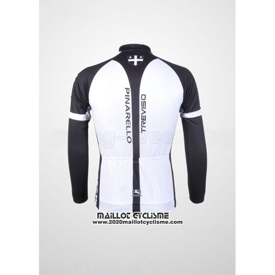 2012 Maillot Ciclismo Pinarello Noir et Blanc Manches Longues et Cuissard