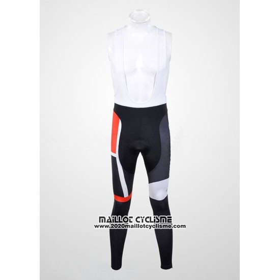 2012 Maillot Ciclismo Pinarello Rouge et Blanc Manches Longues et Cuissard