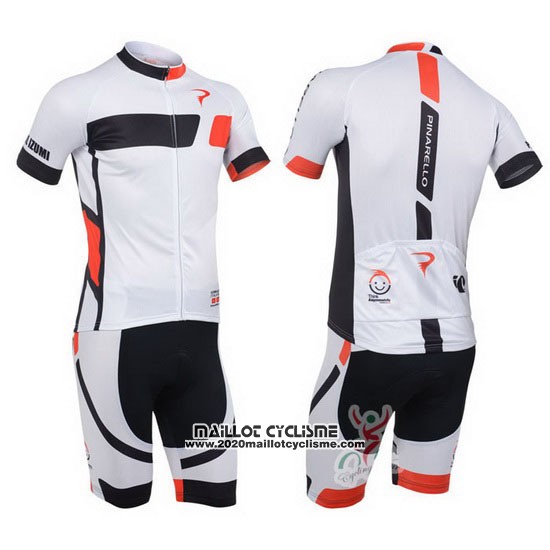 2013 Maillot Ciclismo Pinarello Noir et Blanc Manches Courtes et Cuissard