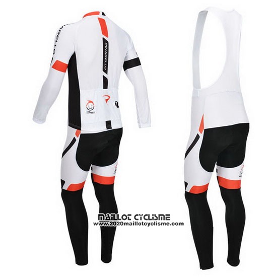 2013 Maillot Ciclismo Pinarello Noir et Blanc Manches Longues et Cuissard
