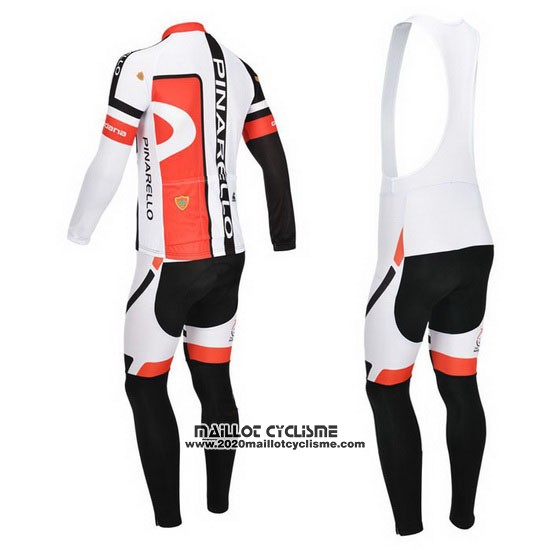 2013 Maillot Ciclismo Pinarello Noir et Rouge Manches Longues et Cuissard