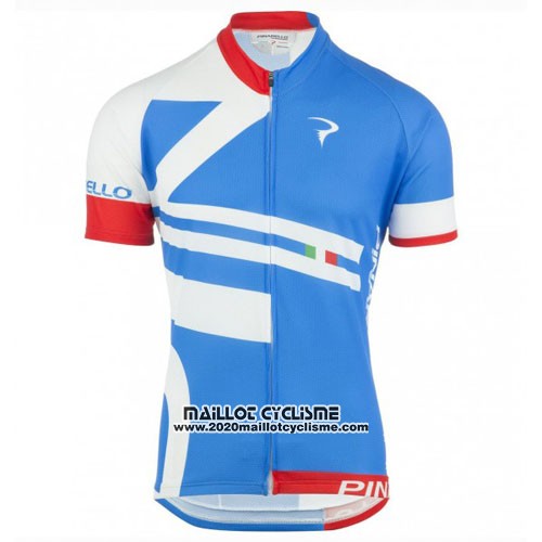 2016 Maillot Ciclismo Pinarello Bleu et Blanc Manches Courtes et Cuissard