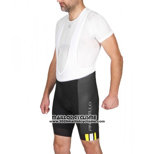 2016 Maillot Ciclismo Pinarello Jaune et Noir Manches Courtes et Cuissard