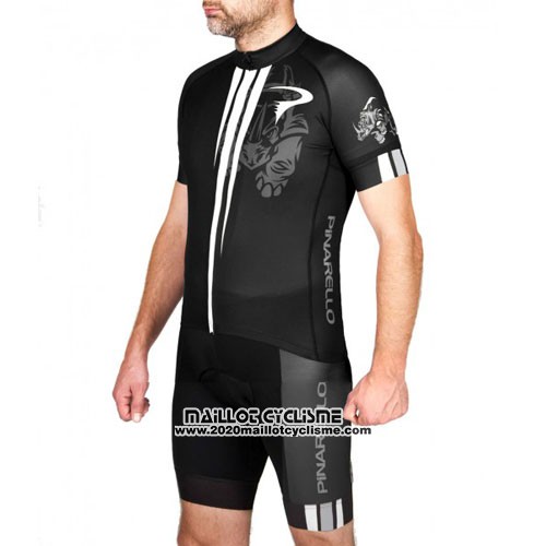 2016 Maillot Ciclismo Pinarello Noir et Blanc Manches Courtes et Cuissard