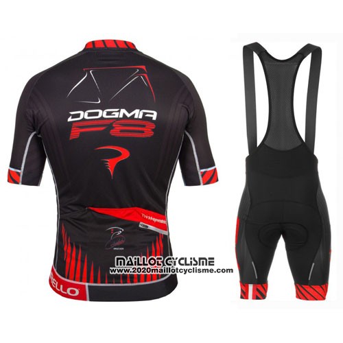 2016 Maillot Ciclismo Pinarello Noir et Rouge Manches Courtes et Cuissard
