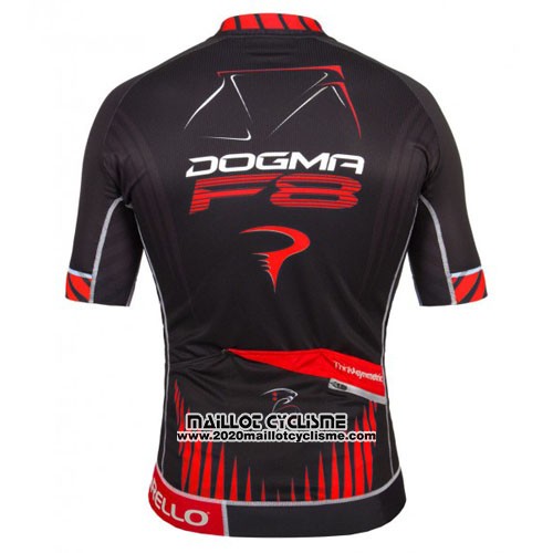 2016 Maillot Ciclismo Pinarello Noir et Rouge Manches Courtes et Cuissard