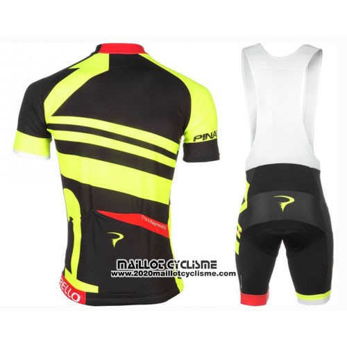 2016 Maillot Ciclismo Pinarello Rouge et Jaune Manches Courtes et Cuissard