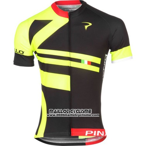 2016 Maillot Ciclismo Pinarello Rouge et Jaune Manches Courtes et Cuissard