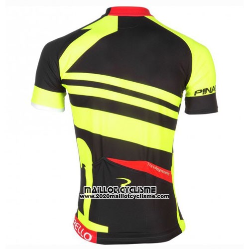 2016 Maillot Ciclismo Pinarello Rouge et Jaune Manches Courtes et Cuissard