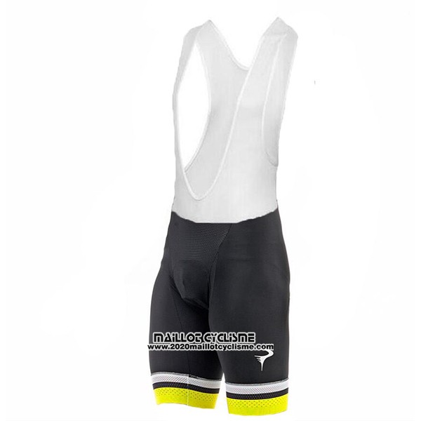 2017 Maillot Ciclismo Pinarello Noir et Jaune Manches Courtes et Cuissard