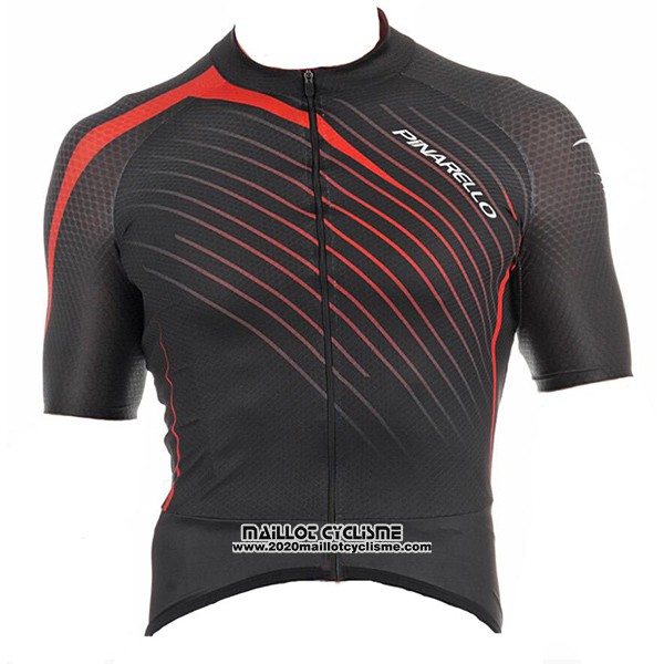 2017 Maillot Ciclismo Pinarello Noir et Rouge Manches Courtes et Cuissard