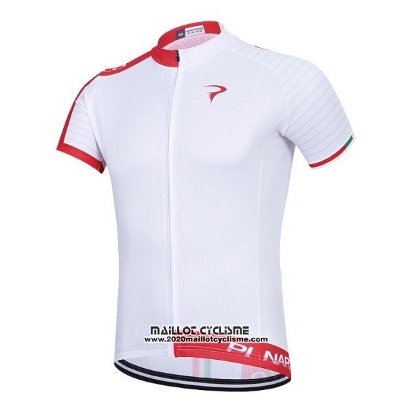2018 Maillot Ciclismo Pinarello Blanc Rouge Manches Courtes et Cuissard