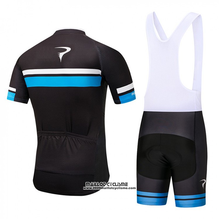 2018 Maillot Ciclismo Pinarello Noir et Bleu Manches Courtes et Cuissard