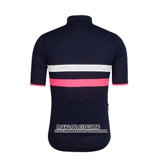 2018 Maillot Ciclismo Ralph Bleu Profond et Rose Manches Courtes et Cuissard