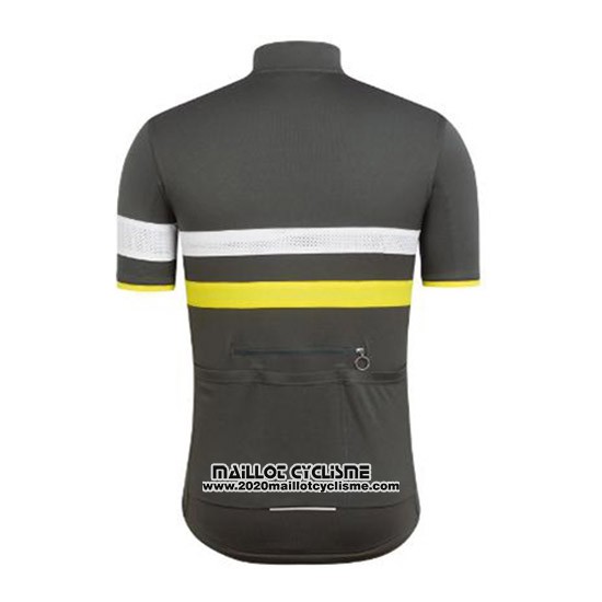 2018 Maillot Ciclismo Ralph Noir et Jaune Manches Courtes et Cuissard