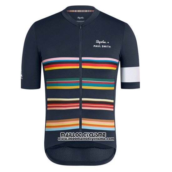 2019 Maillot Ciclismo Paul Smith Rapha Fonce Bleu Manches Courtes et Cuissard