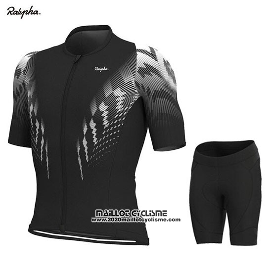 2019 Maillot Ciclismo Rapha Noir Blanc Manches Courtes et Cuissard