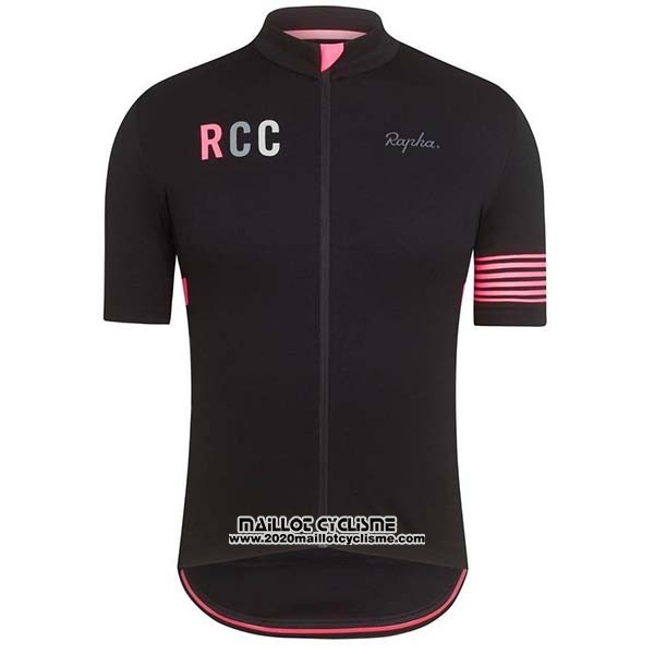 2019 Maillot Ciclismo Rapha Noir Rose Manches Courtes et Cuissard