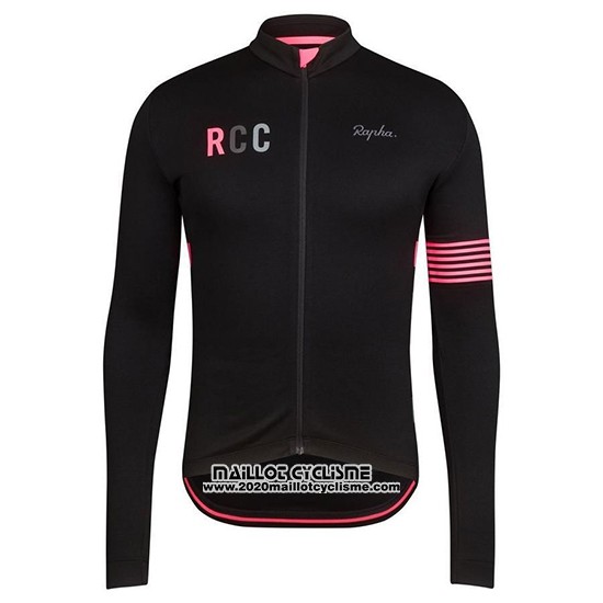 2019 Maillot Ciclismo Rapha Noir Rose Manches Longues et Cuissard