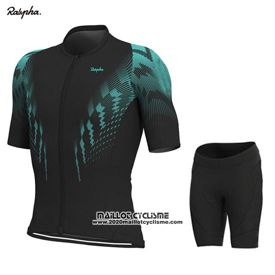 2019 Maillot Ciclismo Rapha Noir Vert Manches Courtes et Cuissard