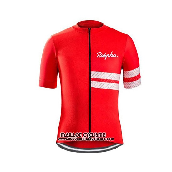 2019 Maillot Ciclismo Rapha Rouge Blanc Manches Courtes et Cuissard