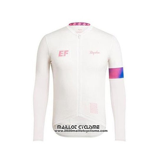 2020 Maillot Ciclismo Rapha Blanc Manches Longues et Cuissard