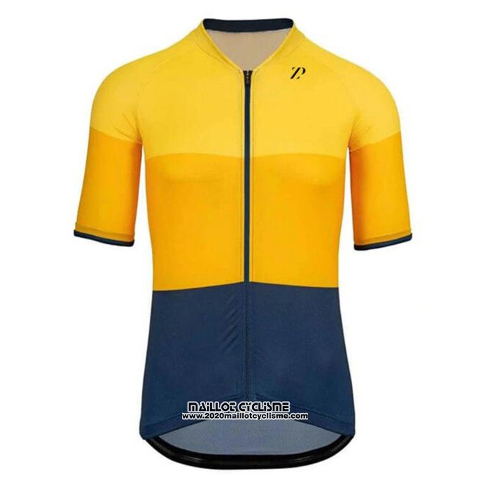 2020 Maillot Ciclismo Rapha Jaune Bleu Manches Courtes et Cuissard